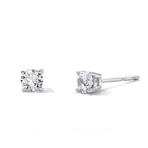 ZALES 3/8 CT. T.W. Diamond Solitaire Stud Earrings in 10K White Gold (I/I2)
